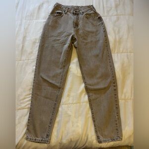 Vintage Lee Tan High Rise straight leg ridged jeans